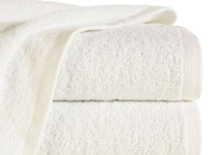 Ręcznik bawełniany 30x50 GŁADKI 2 jednokolorowy kremowy