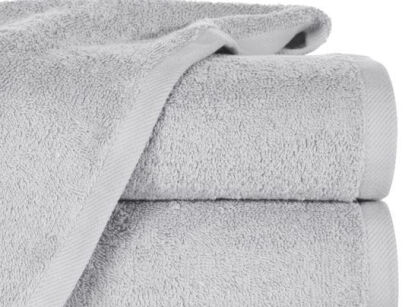 Ręcznik bawełniany 50x90 GŁADKI 2 jednokolorowy srebrny