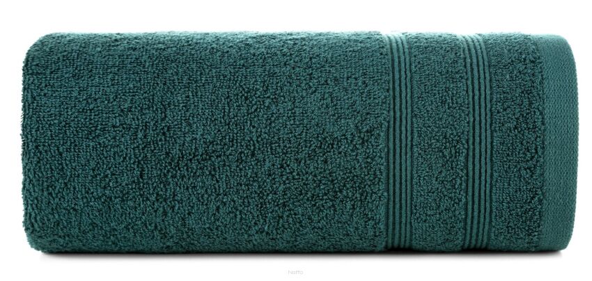 Ręcznik bawełniany 30x50 ALINE turkusowy z wypukłą tkaną bordiurą