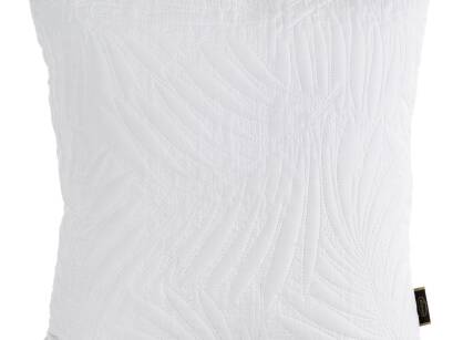 Poszewka pikowana 45x45 STONE 1 biała pikowana modnym wzorem paproci