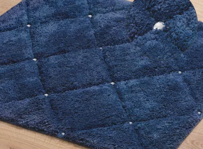 Dywanik bawełniany 60x90 CHIC 2 granatowy zdobiony kryształkami