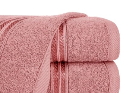 Ręcznik bawełniany 30x50 LORI liliowy z delikatną bordiurą z błyszczącą nicią