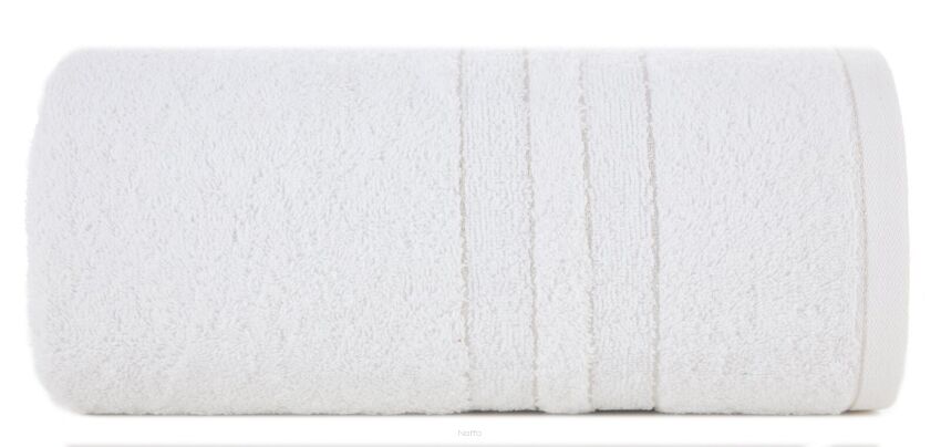 Ręcznik bawełniany 30x50 GALA biały zdobiony bordiurą z błyszczącą nicią