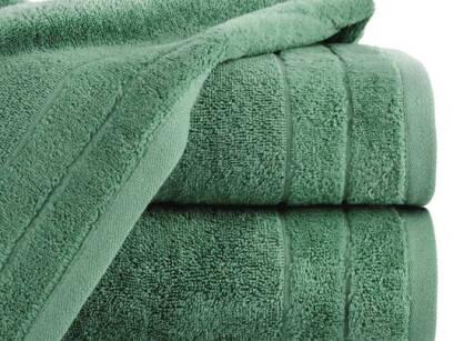 Ręcznik 30x50 DAMLA zielony gładki z subtelną bordiurą
