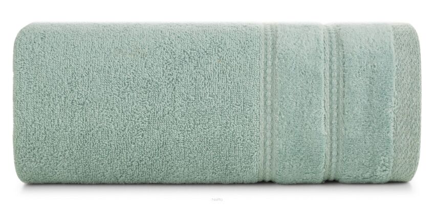 Ręcznik bawełniany 70x140 GLORY 4 miętowy z minimalistyczną bordiurą przeszywaną srebrną nicią