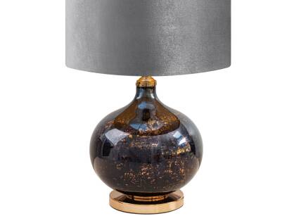 Lampa stołowa KATIE 5 czarno-złota z welwetowy stalowym abażurem 40x62