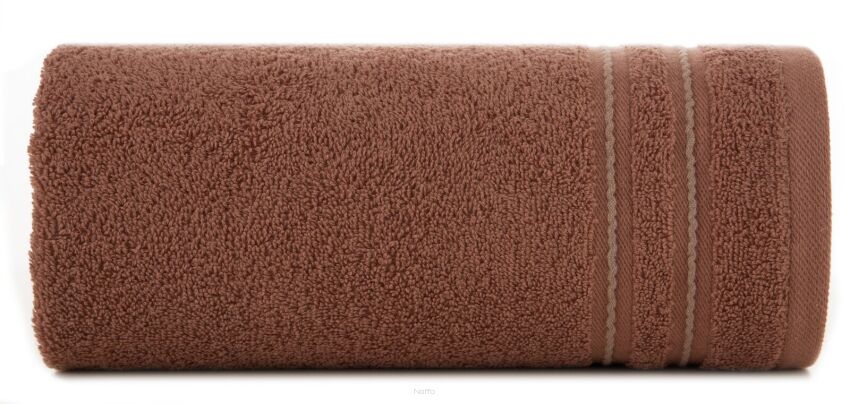 Ręcznik bawełniany 50x90 EMINA ceglany ze stebnowaną bordiurą