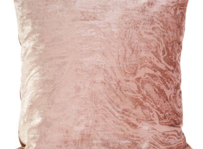 Poszewka welwetowa LUISA różowa żakardowa z mieniącym się wzorem 42x42